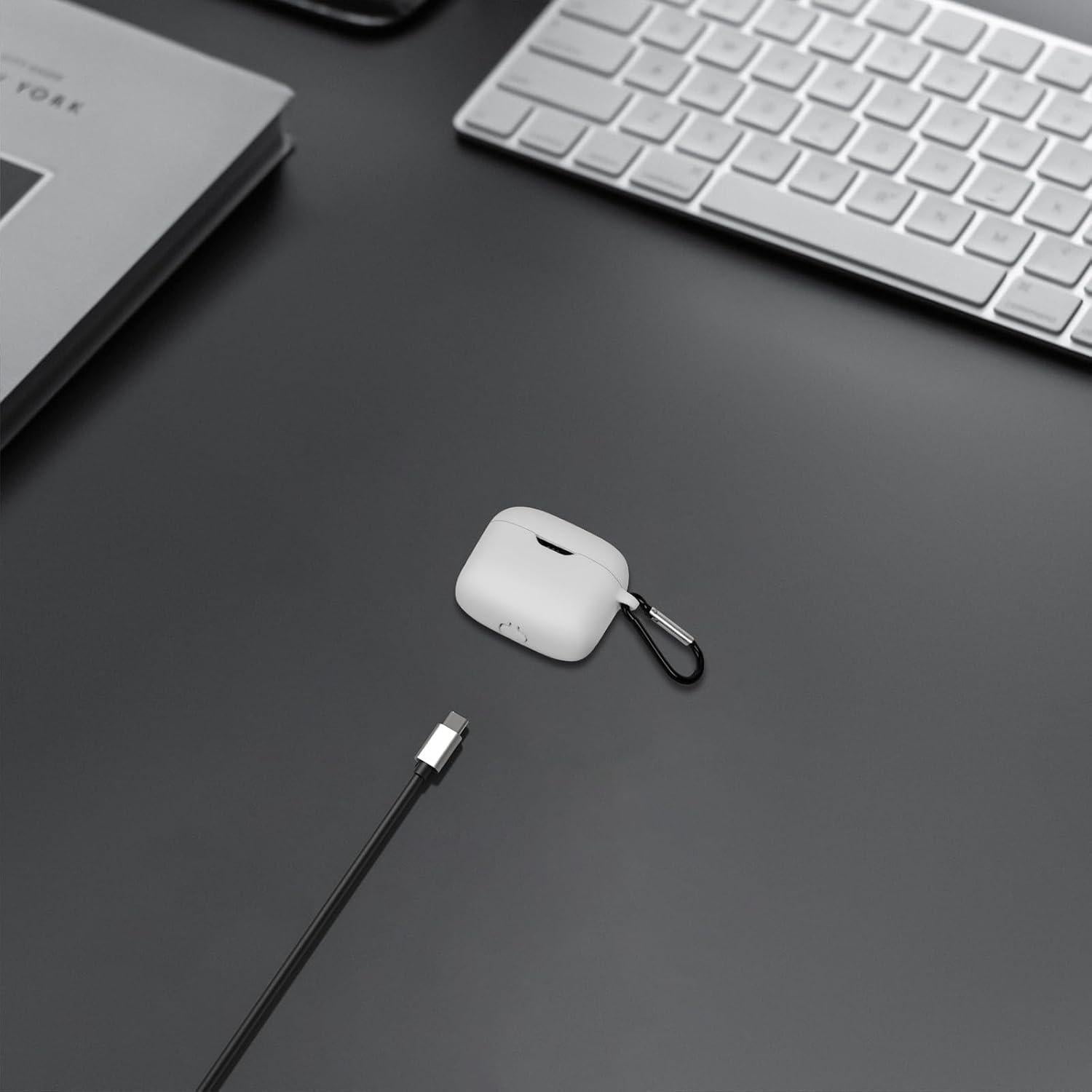 Funda de Silicona Geekria para JBL Tune Buds - Blanca