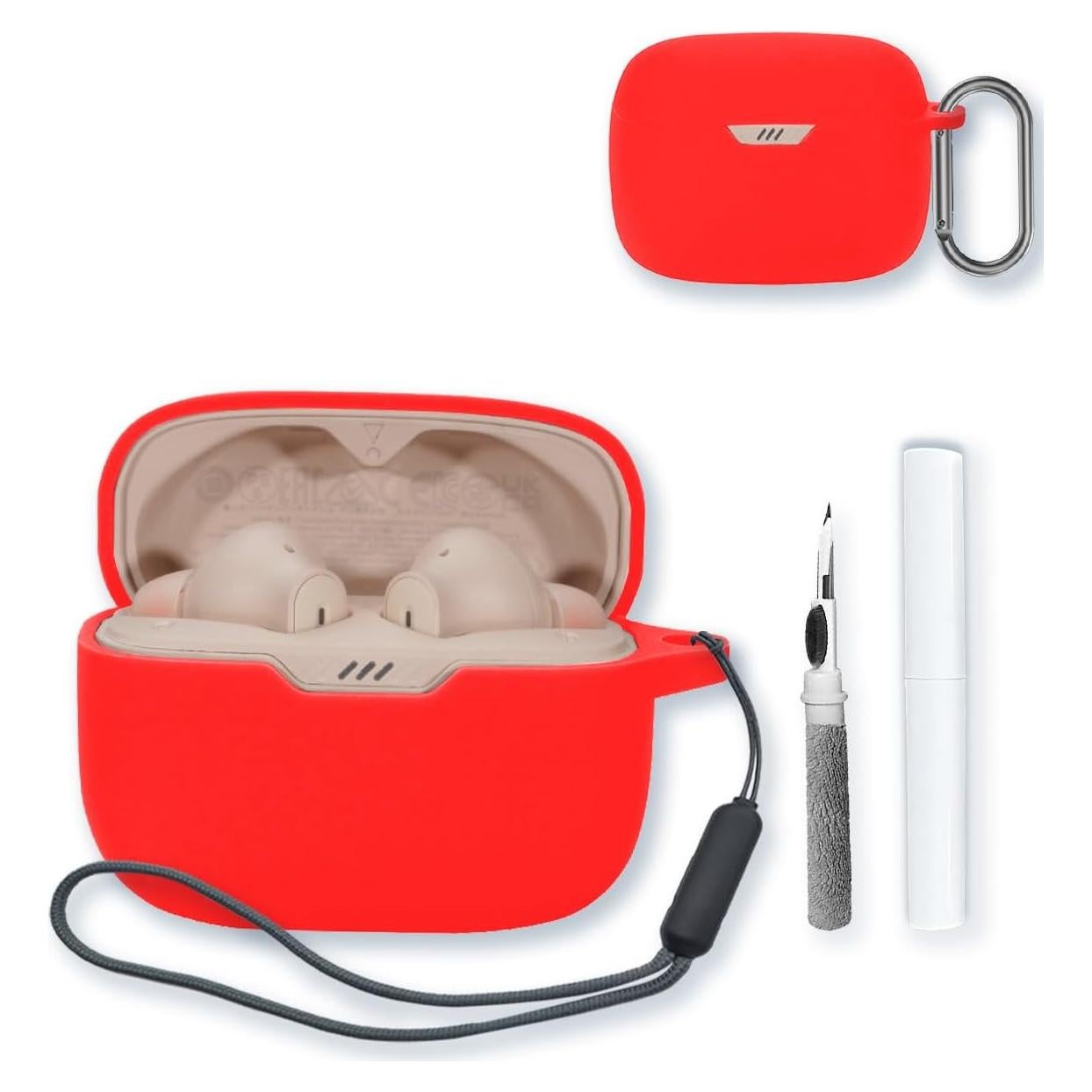 Funda Protectora Silicona BOVUGAC para JBL Tune 230NC TWS - Rojo