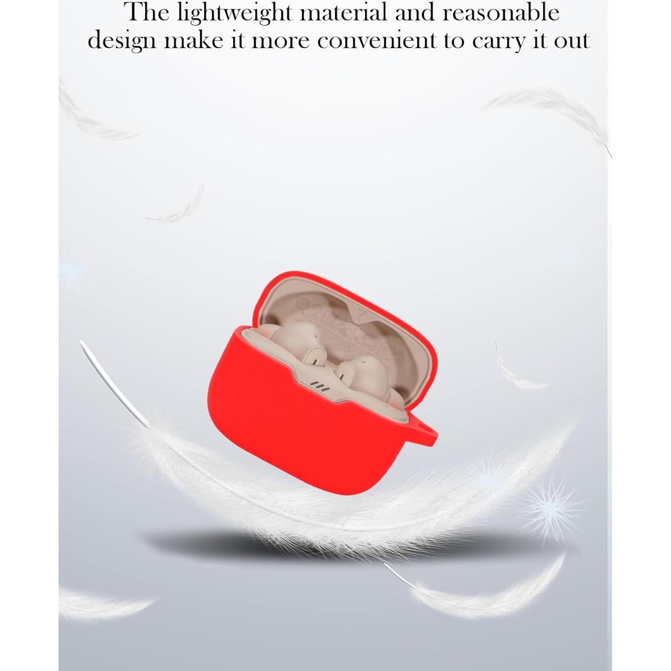 Funda Protectora Silicona BOVUGAC para JBL Tune 230NC TWS - Rojo