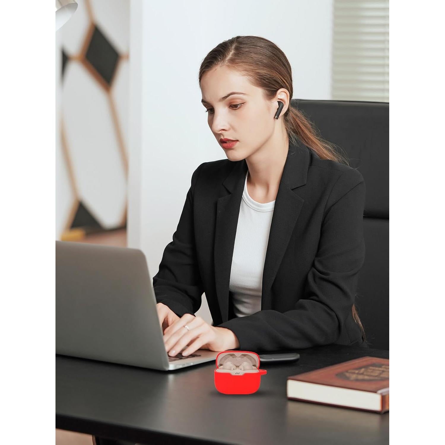 Funda Protectora Silicona BOVUGAC para JBL Tune 230NC TWS - Rojo