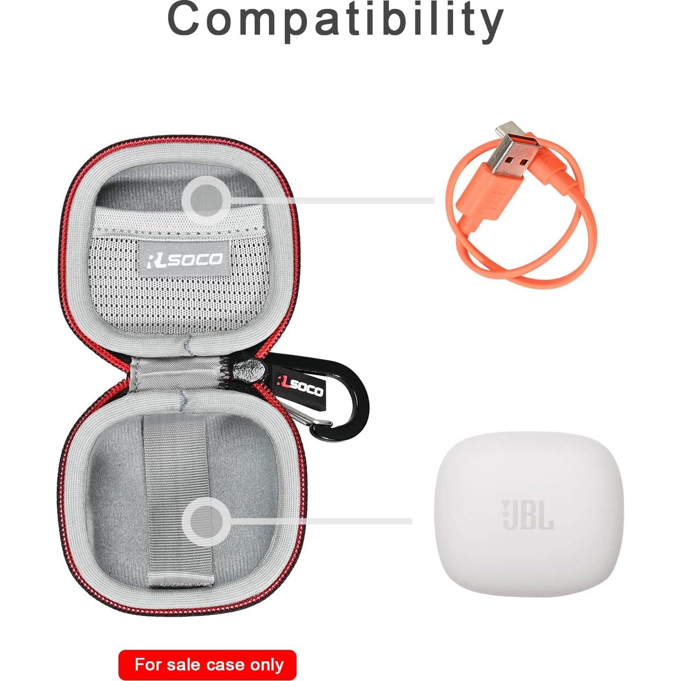 Funda RLSOCO para JBL Live Pro 2/Vibe Flex/Wave Flex - Negro