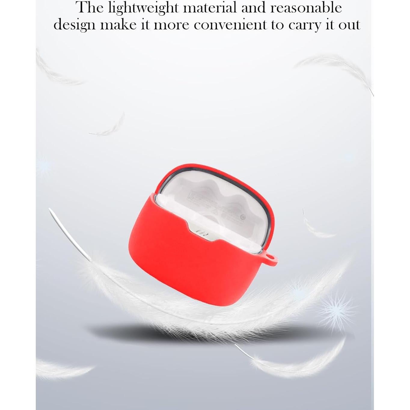 Funda de Silicona BOVUGAC para JBL Tune 245NC TWS - Rojo