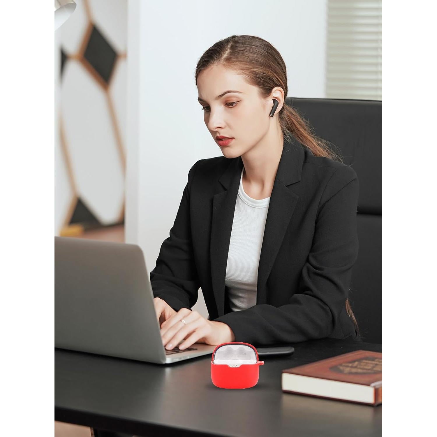 Funda de Silicona BOVUGAC para JBL Tune 245NC TWS - Rojo