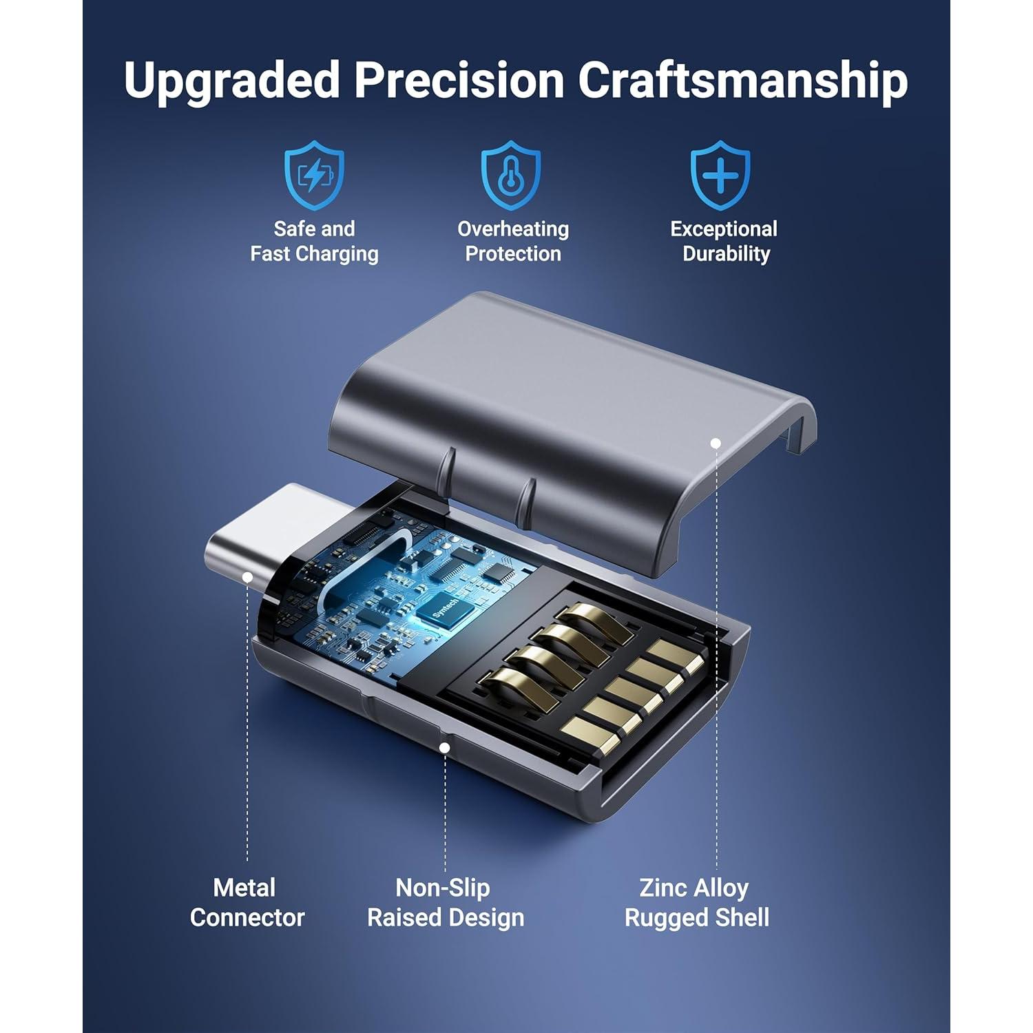 Paquete de 2 Adaptadores USB C a USB 3.0 Syntech Mark3 Gris