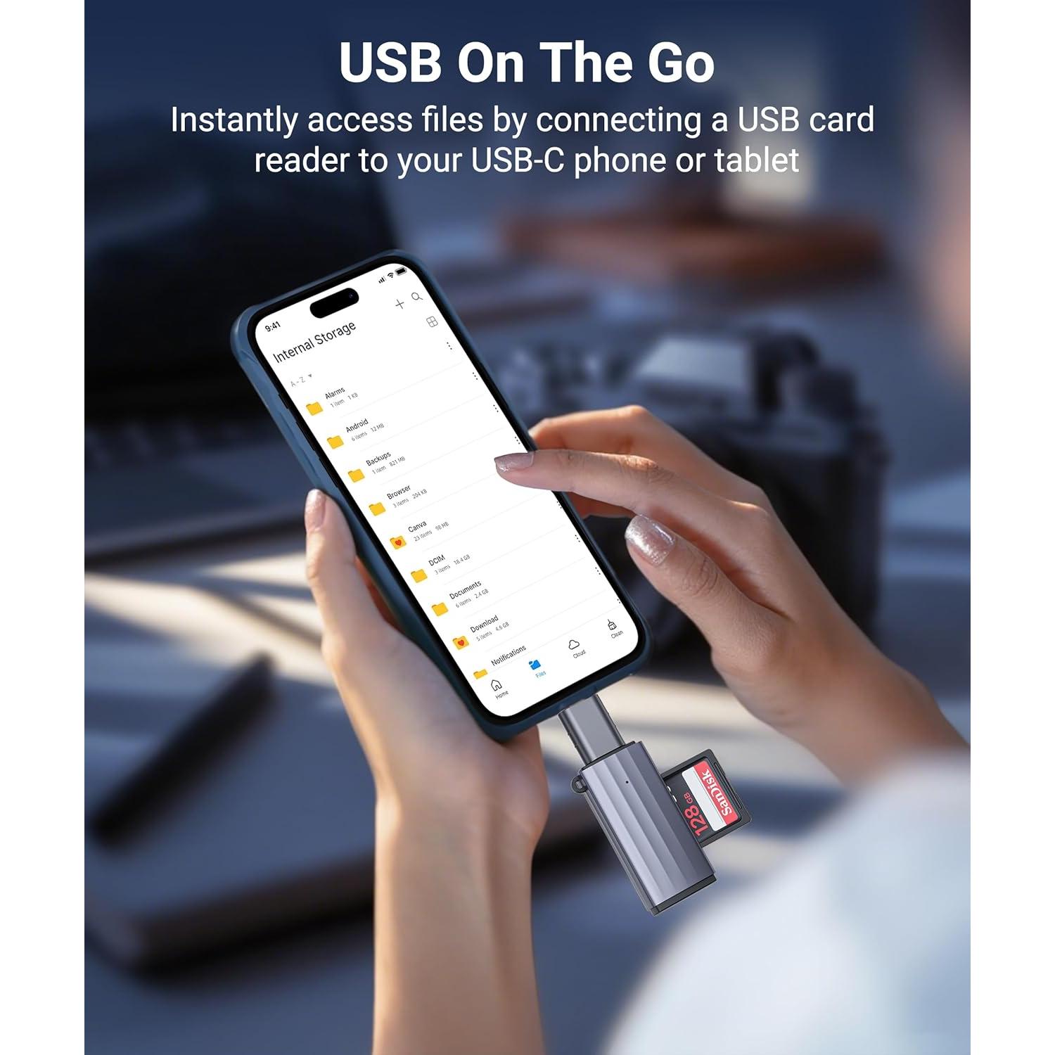 Paquete de 2 Adaptadores USB C a USB 3.0 Syntech Mark3 Gris