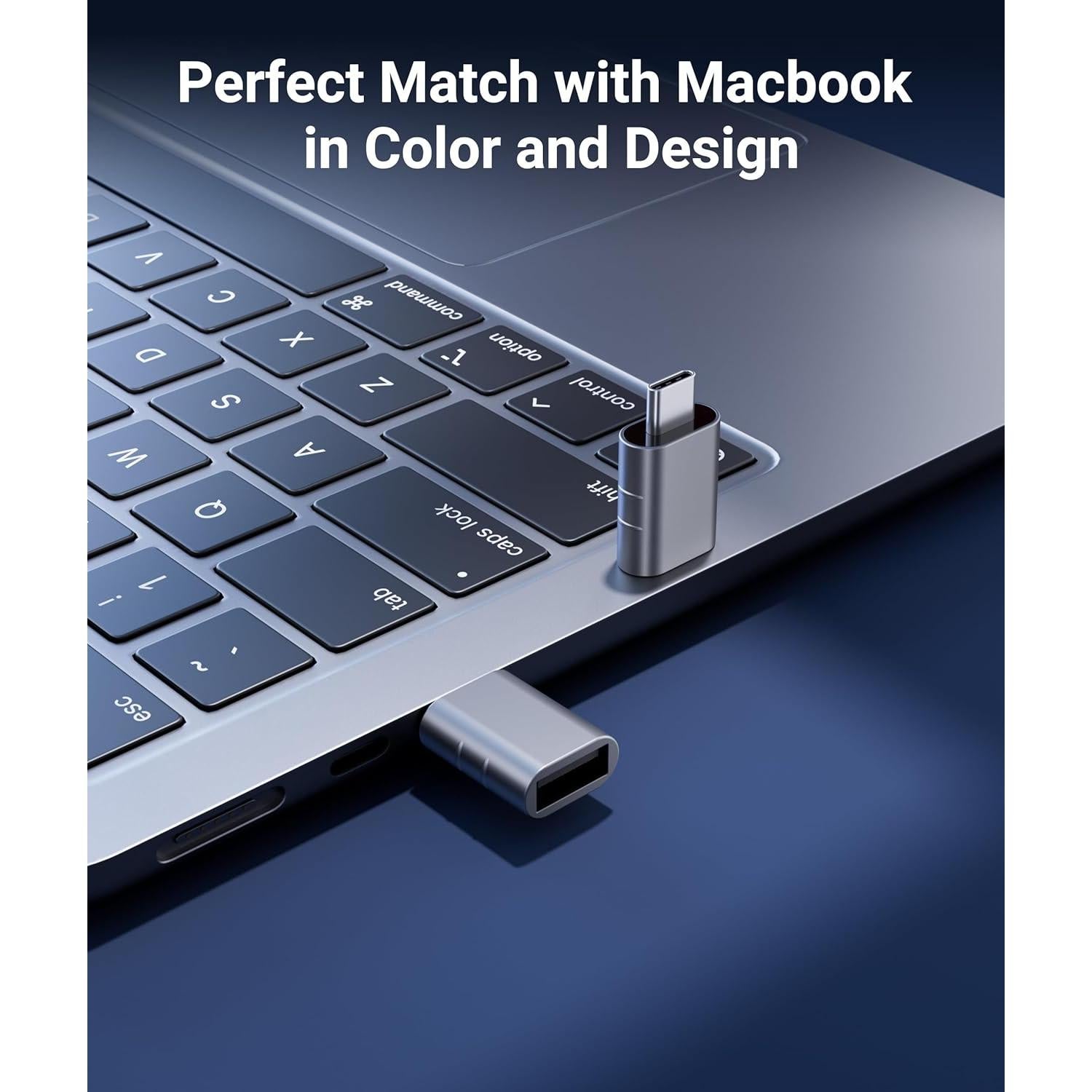 Paquete de 2 Adaptadores USB C a USB 3.0 Syntech Mark3 Gris