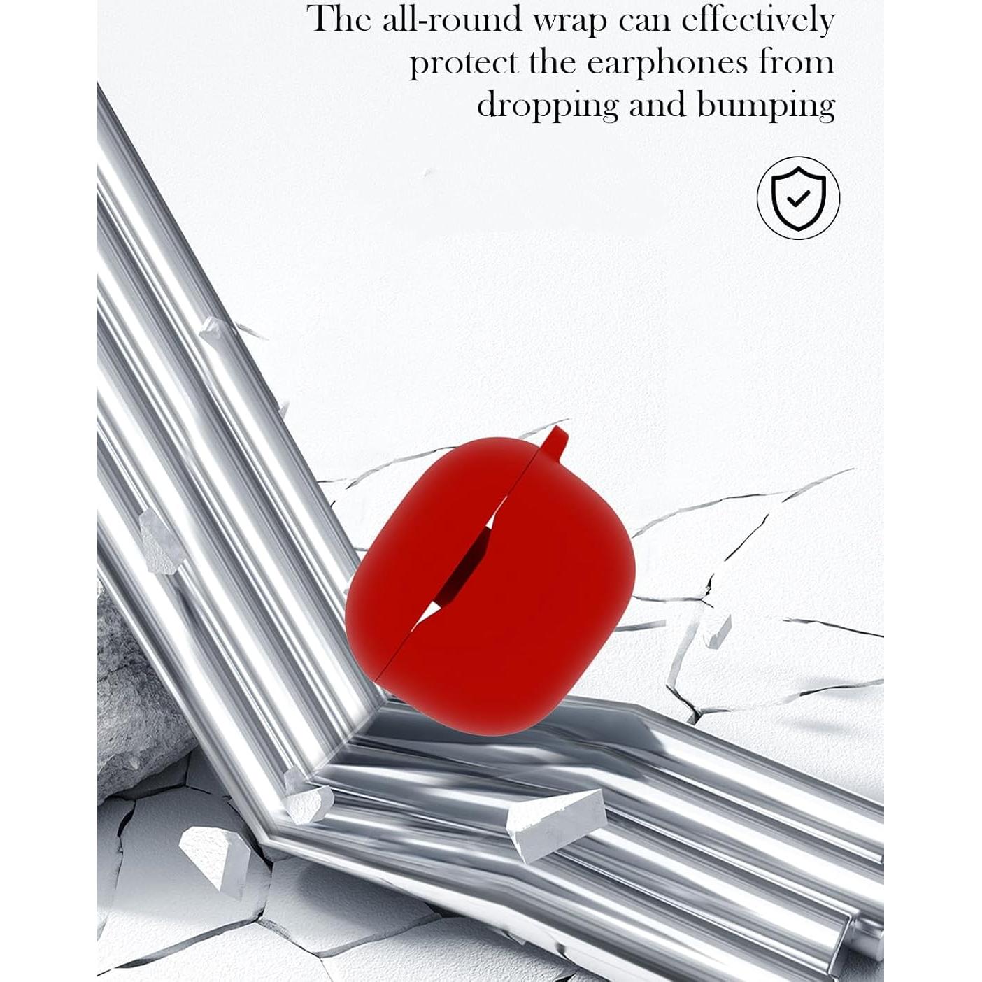 Funda Protectora Silicona BOVUGAC para JBL Tune 120 TWS Rojo