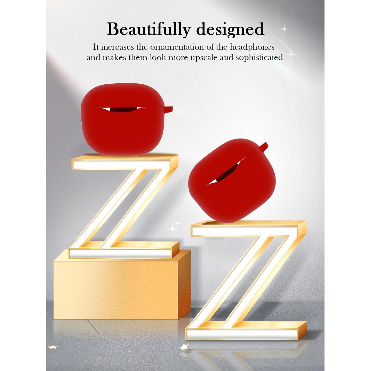 Funda Protectora Silicona BOVUGAC para JBL Tune 120 TWS Rojo