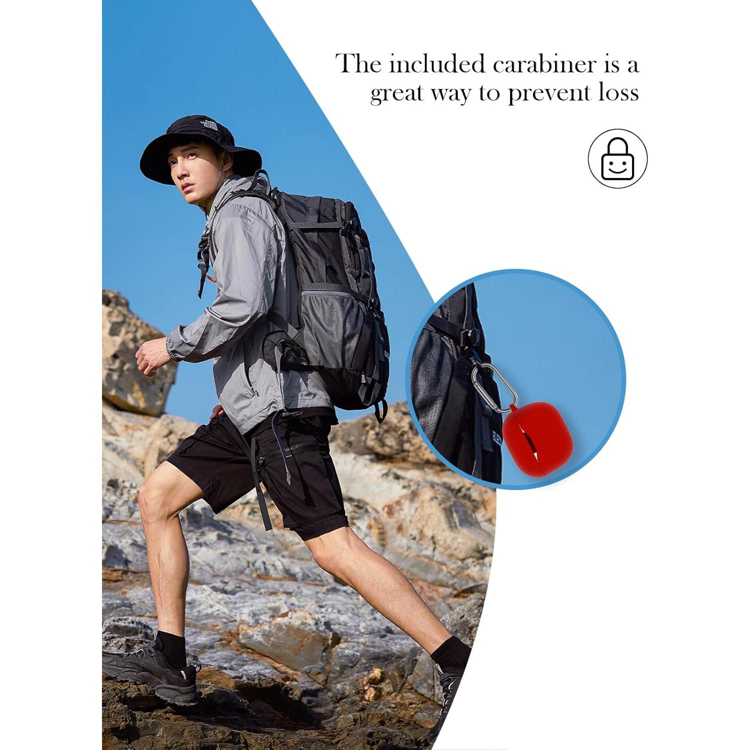 Funda Protectora Silicona BOVUGAC para JBL Tune 120 TWS Rojo