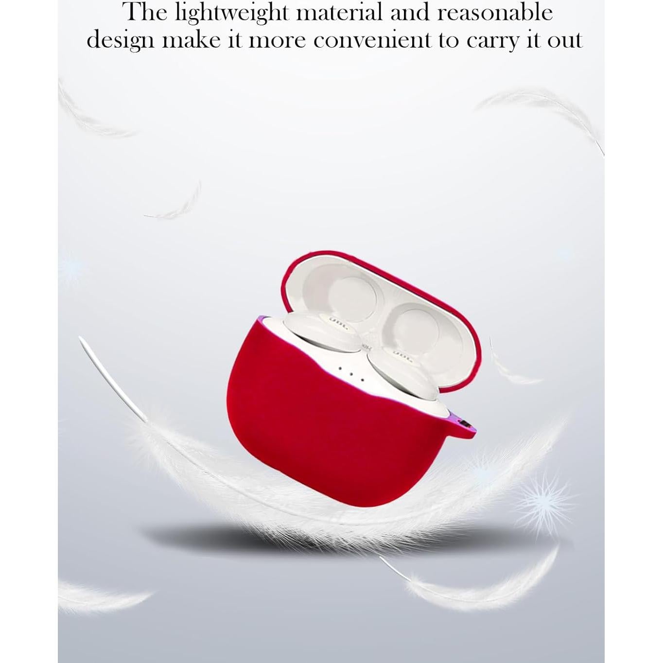 Funda Protectora Silicona BOVUGAC para JBL Tune 120 TWS Rojo