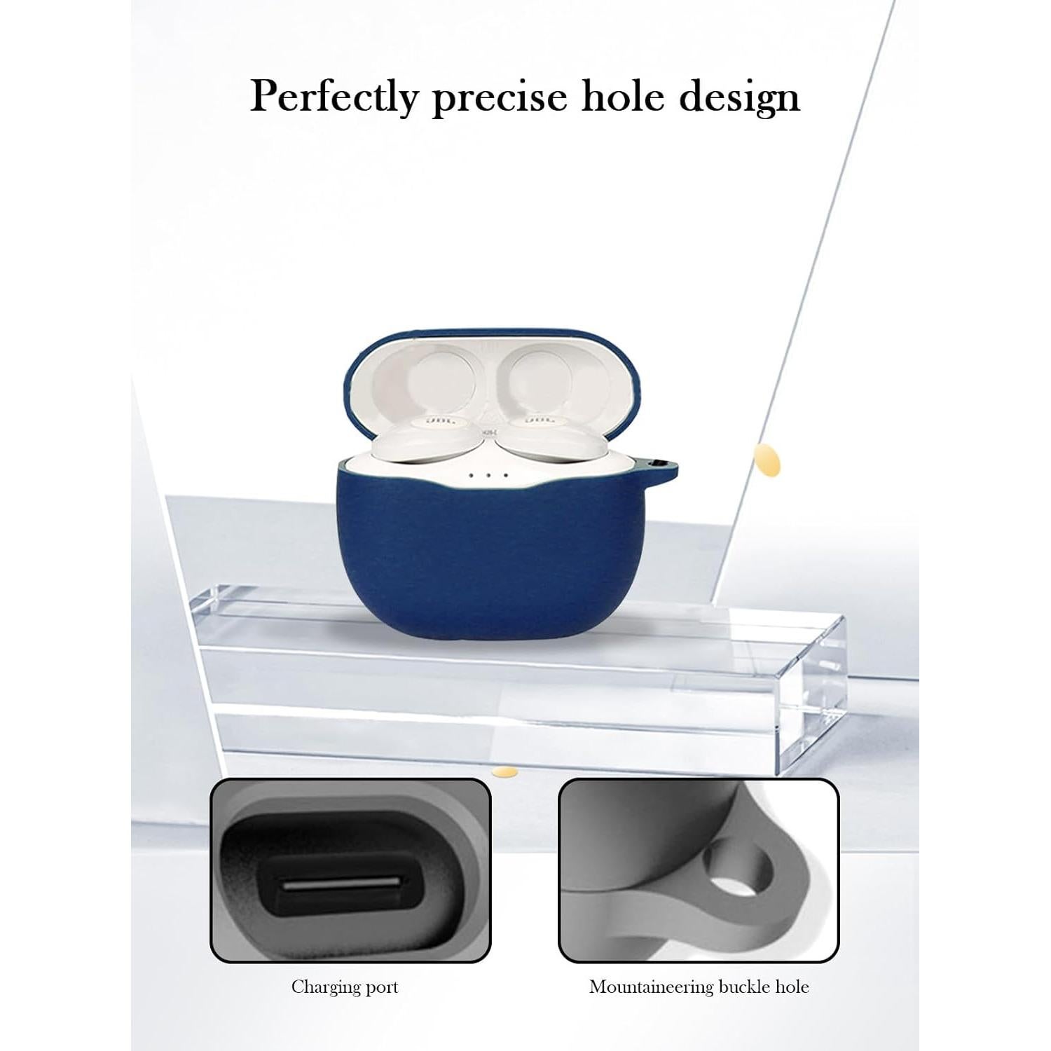 Funda de Silicona BOVUGAC para JBL Tune 120 TWS - Azul