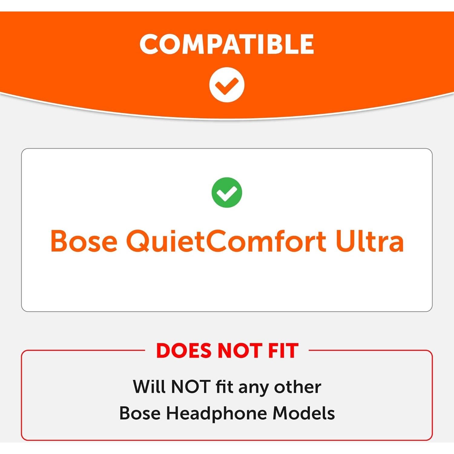 Cubiertas Protectores de Auriculares Wicked Cushions para Bose QuietComfort Ultra - A Prueba de Sudor y Lavables - Negro