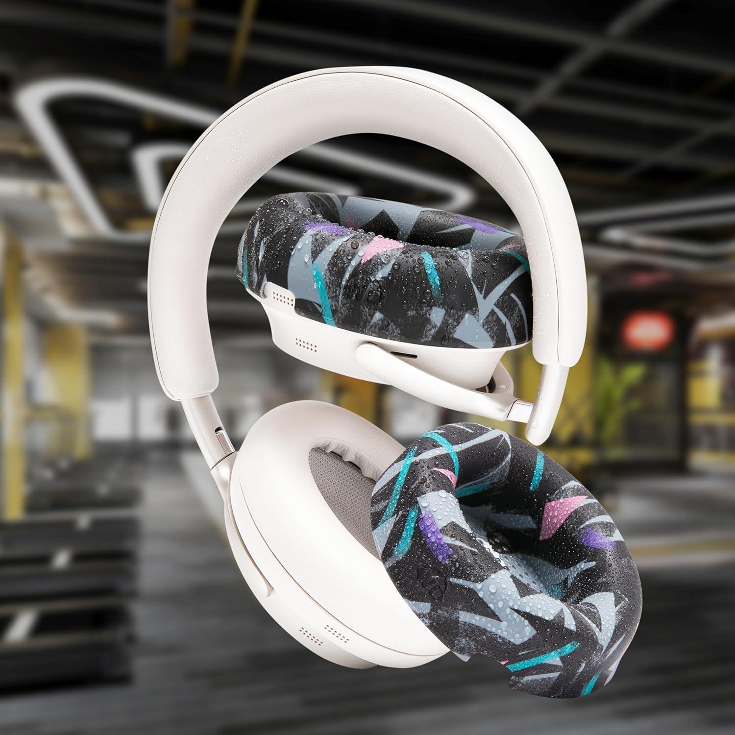 Cubiertas Protectores de Auriculares Wicked Cushions para Bose QuietComfort Ultra - A Prueba de Sudor y Lavables - Negro