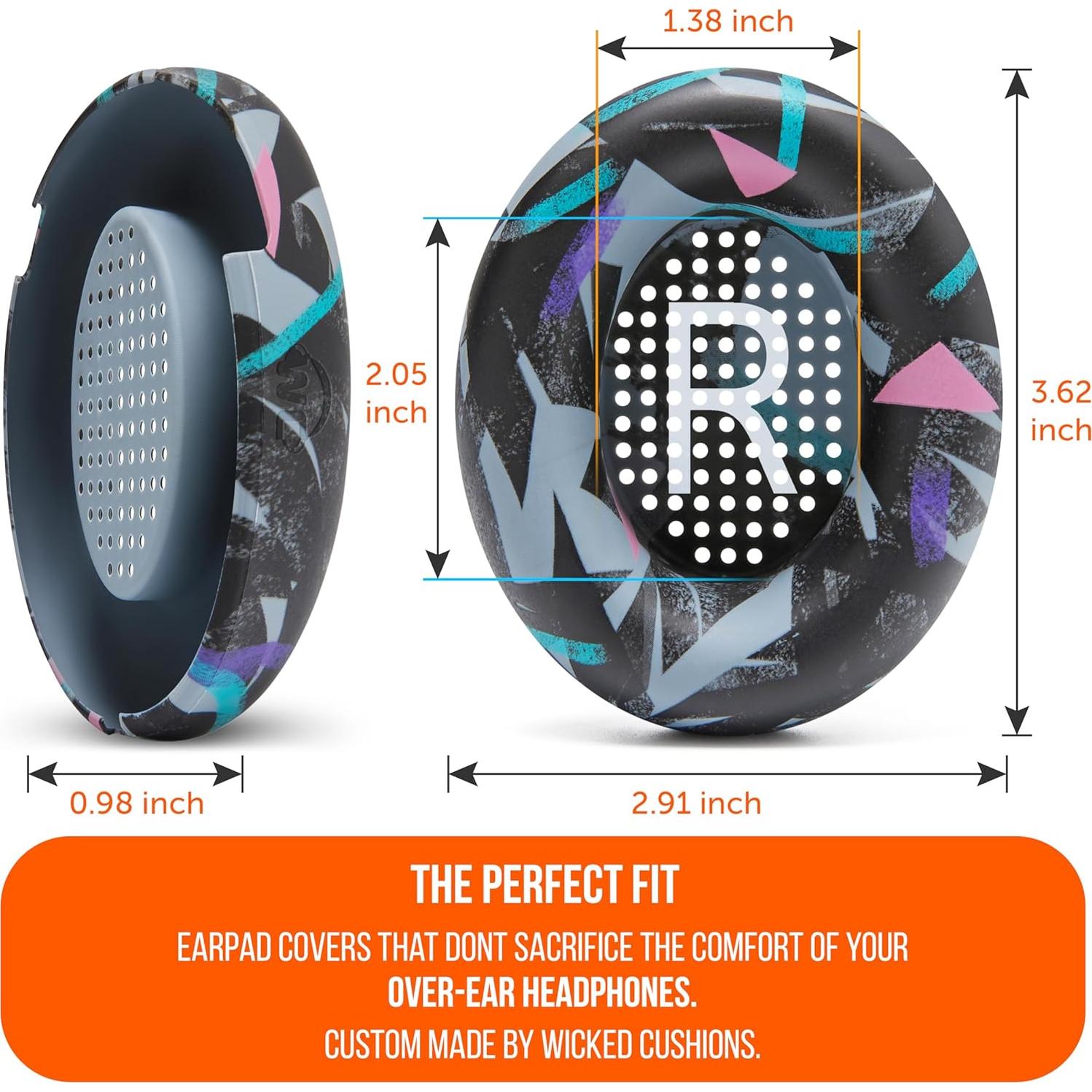 Cubiertas Protectores de Auriculares Wicked Cushions para Bose QuietComfort Ultra - A Prueba de Sudor y Lavables - Negro