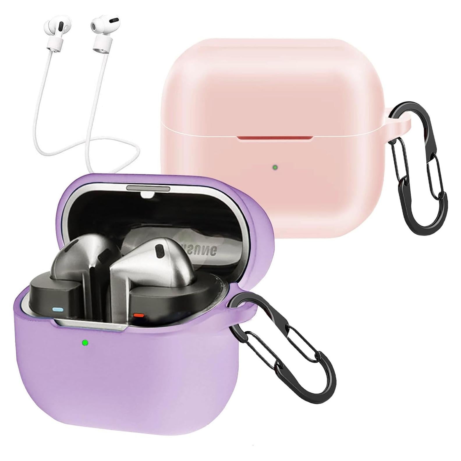 Funda Silicona easyBee para Galaxy Buds 3 Pro - 2 Pack Rosa Púrpura