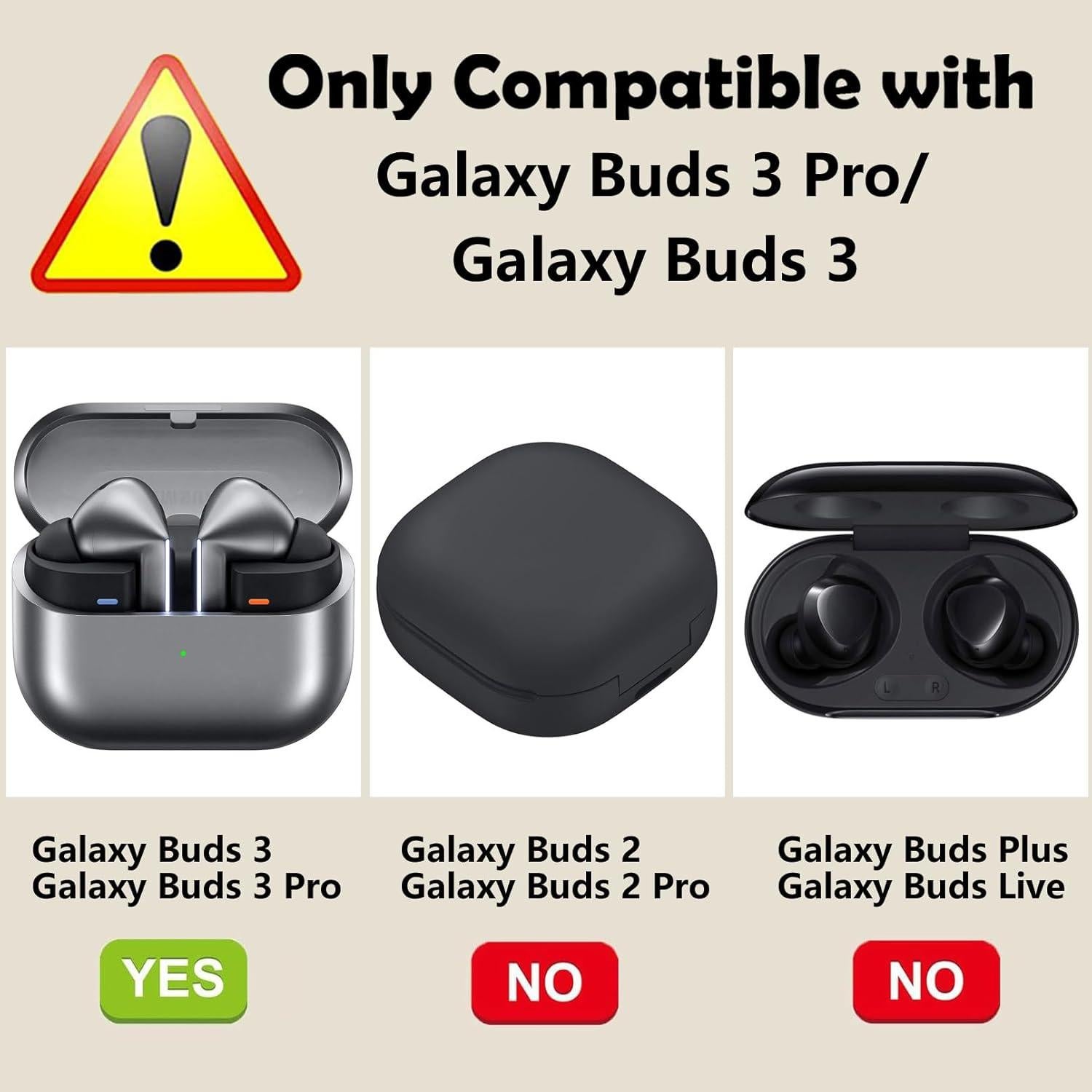 Funda Silicona easyBee para Galaxy Buds 3 Pro - 2 Pack Rosa Púrpura