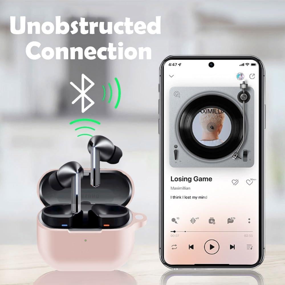 Funda Silicona easyBee para Galaxy Buds 3 Pro - 2 Pack Rosa Púrpura