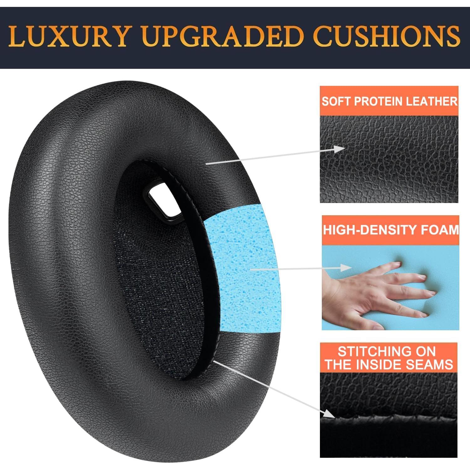 Almohadillas de Reemplazo SOULWIT para Sony WH-1000XM4 - Negro