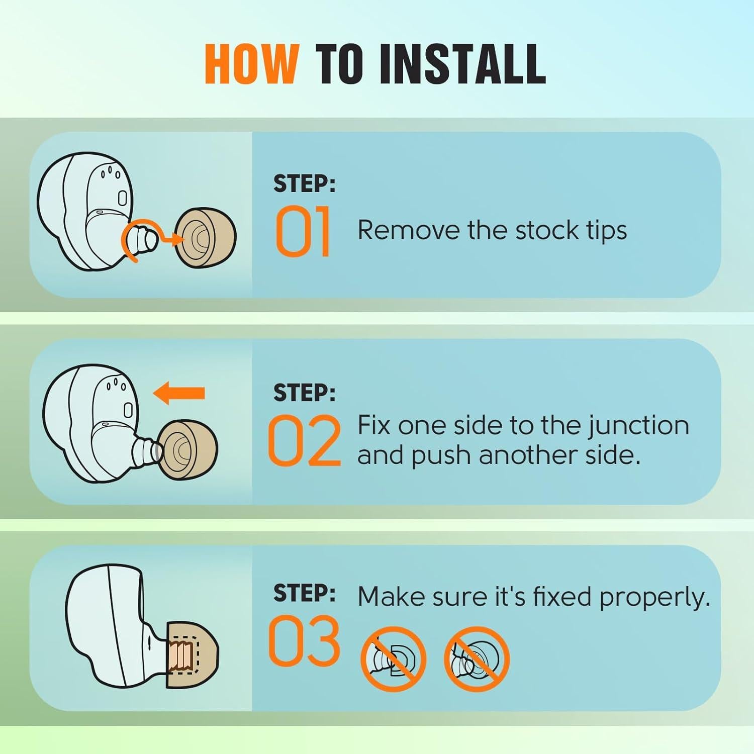 Consejos de Espuma de Memoria Sony LinkBuds S - 3 Pares Antideslizantes