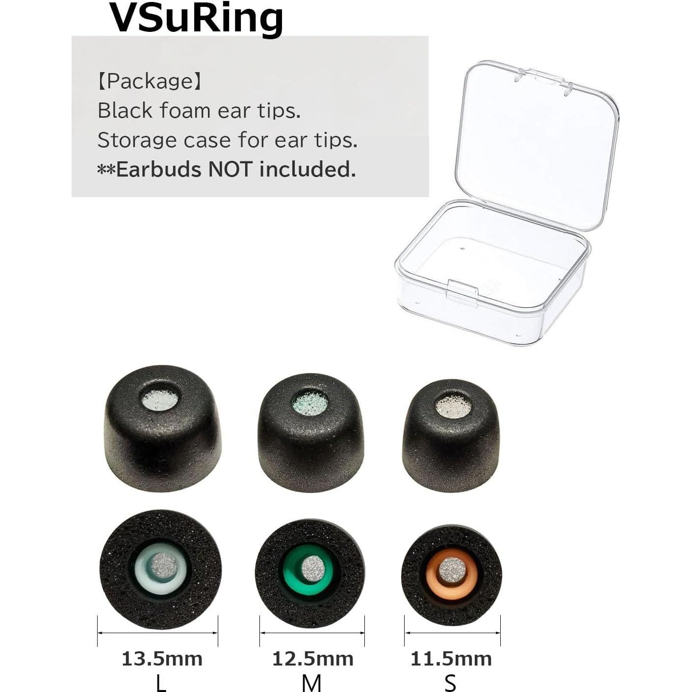 Puntas de Espuma de Memoria VSuRing para Sony WF-1000XM5/4 - 3 Pares