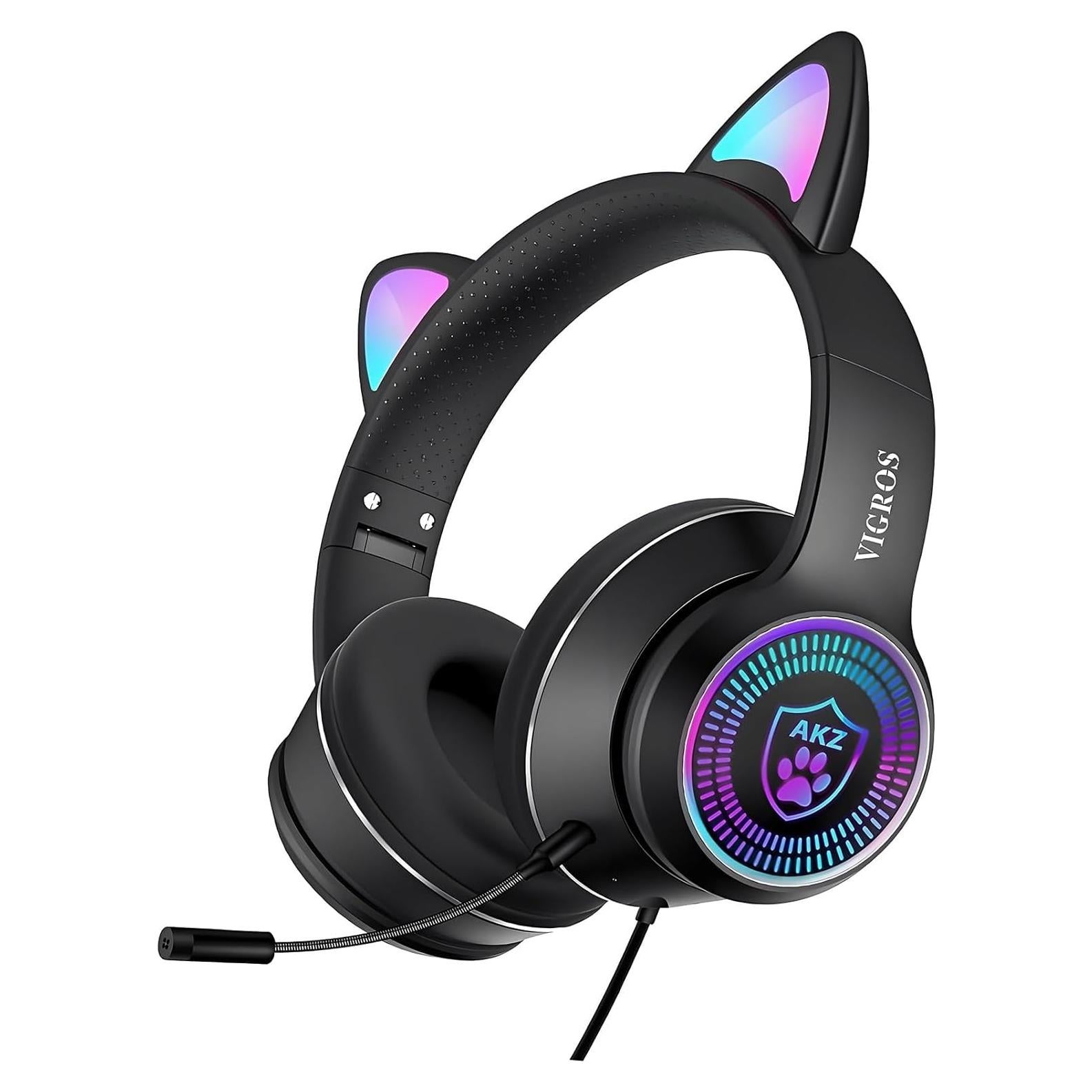 Auriculares Gaming VIGROS B52 con Luz LED y Micrófono 3.5mm