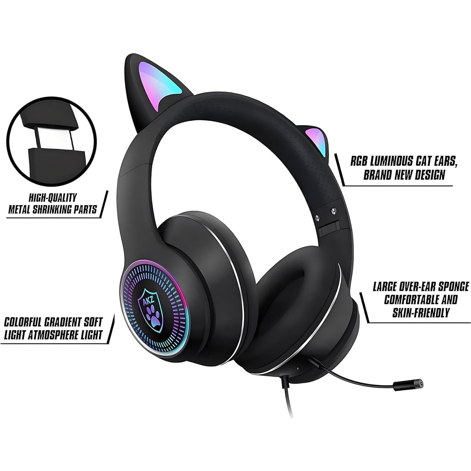 Auriculares Gaming VIGROS B52 con Luz LED y Micrófono 3.5mm