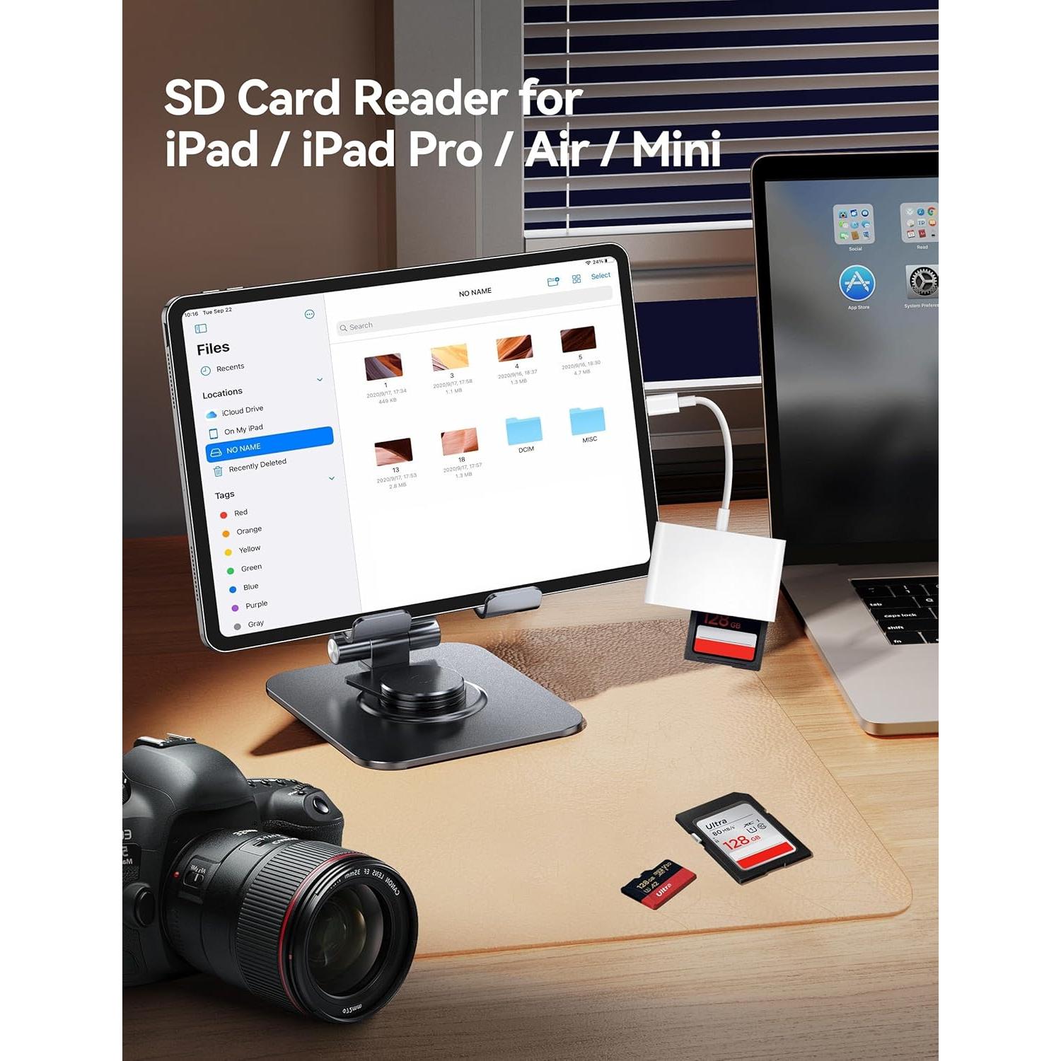 Lector de Tarjetas SD USB-C BnmxTek con 3 Puertos para iPhone y iPad