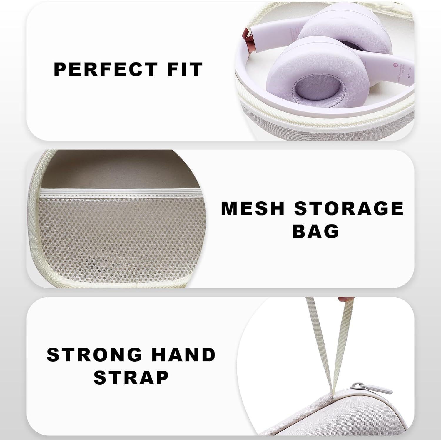 Funda Plegable para Auriculares DR·AMIU Beige Universal