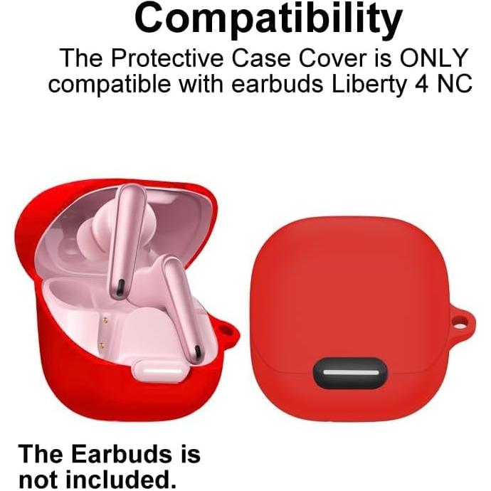 Funda de Silicona Rojo para Anker Liberty 4 NC Auriculares