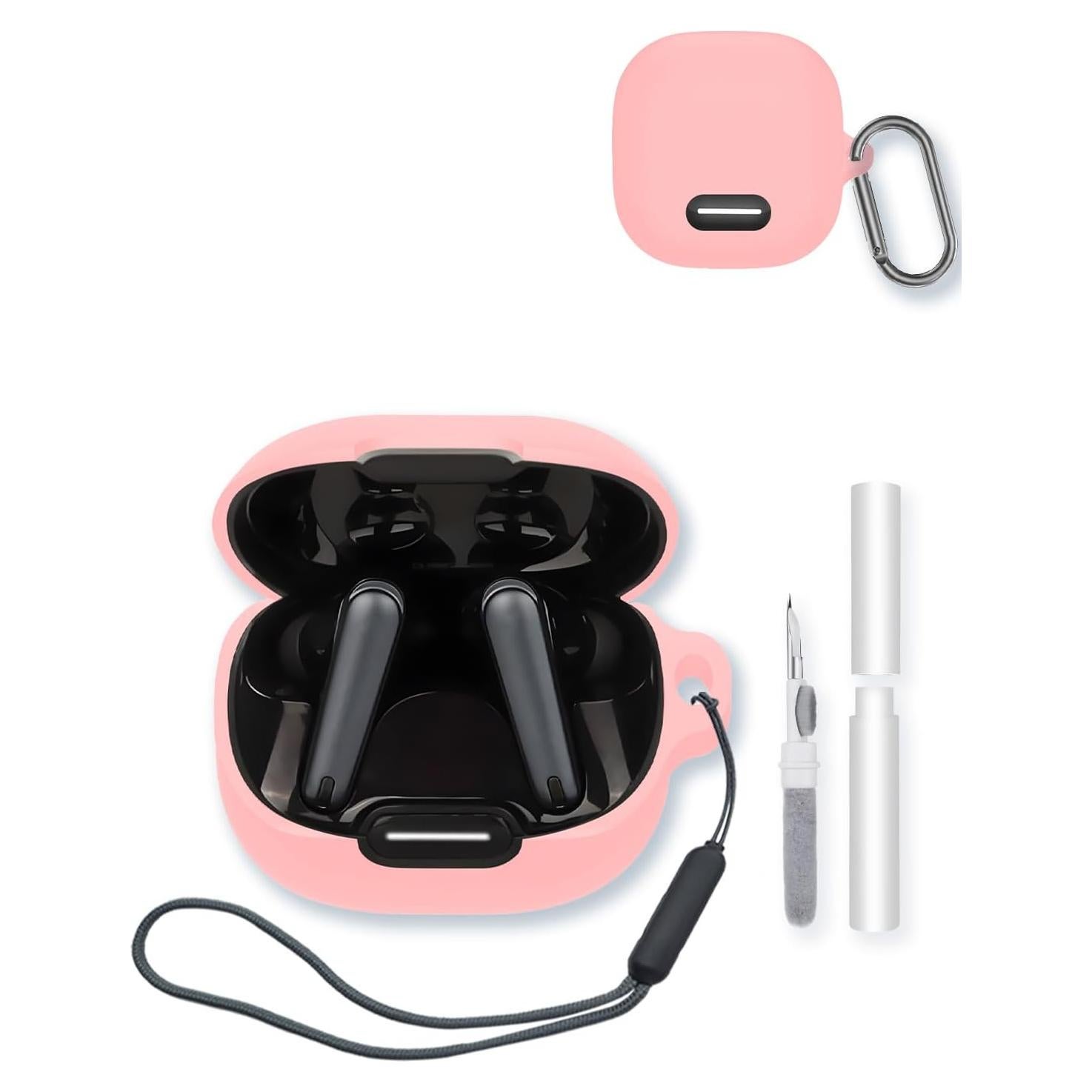 Funda de Silicona BOVUGAC para Anker Soundcore Liberty 4 NC Rosa