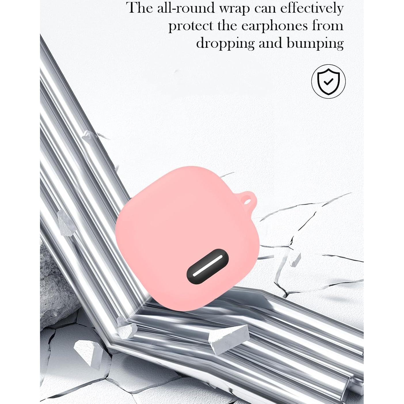 Funda de Silicona BOVUGAC para Anker Soundcore Liberty 4 NC Rosa