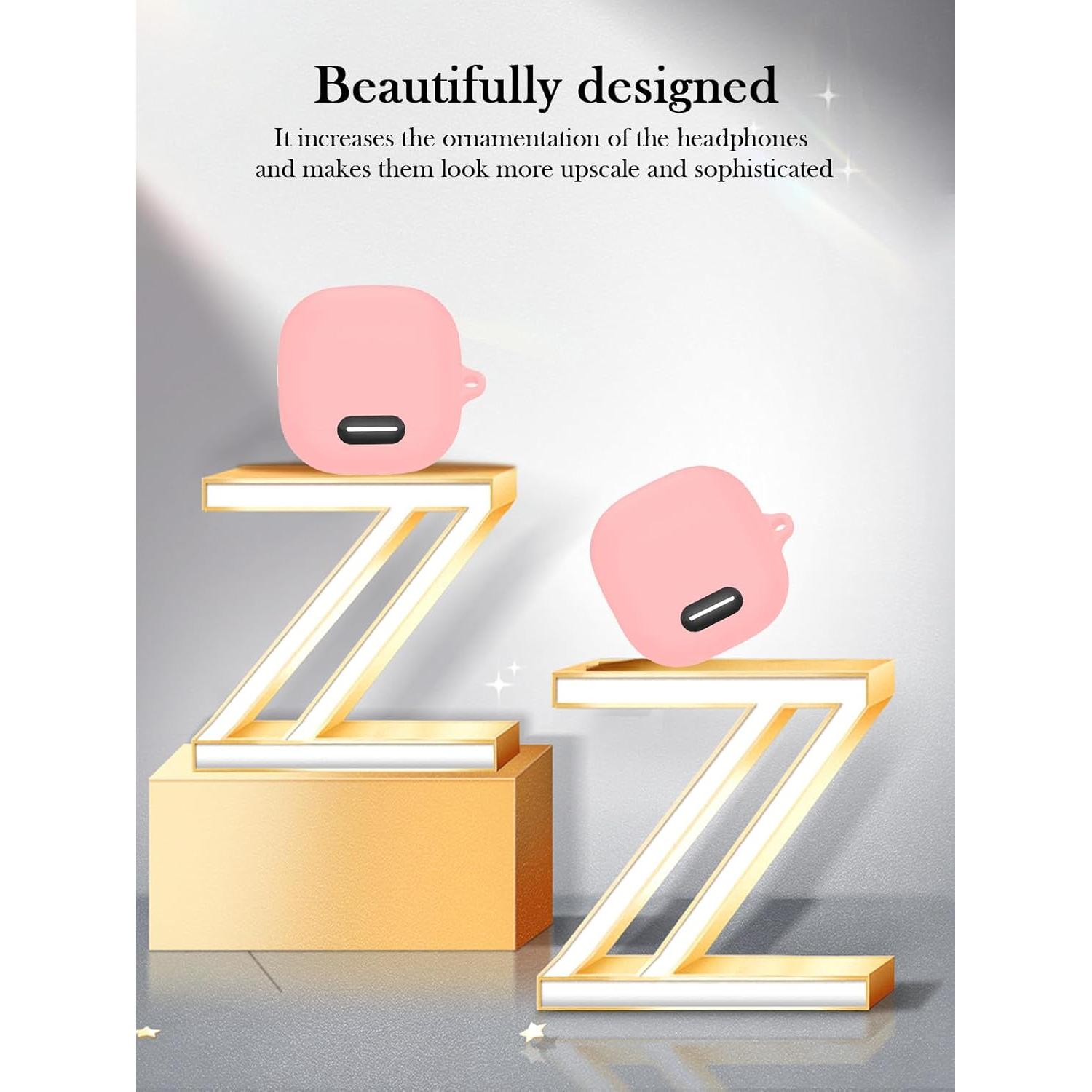 Funda de Silicona BOVUGAC para Anker Soundcore Liberty 4 NC Rosa