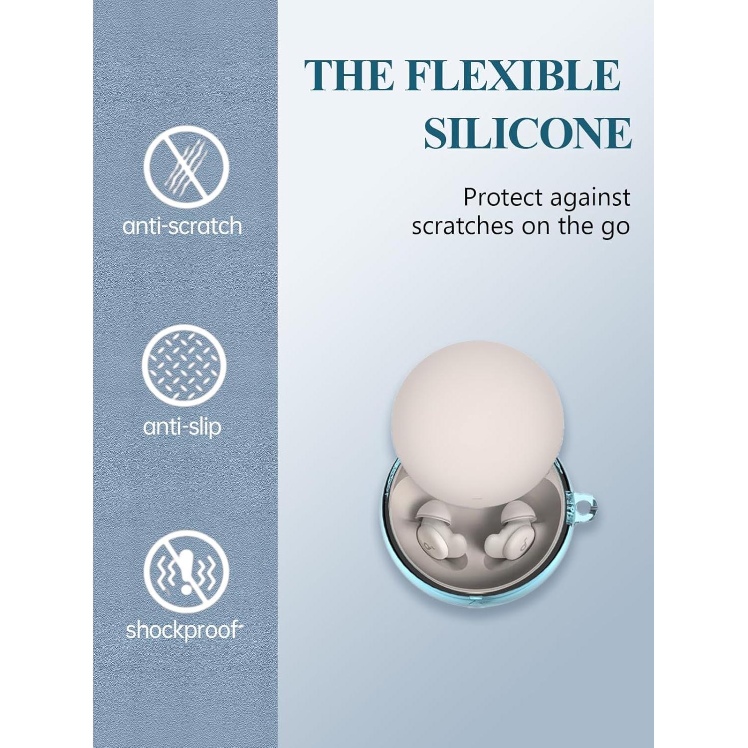 Funda Protectora TPU WUNIAK para Auriculares Anker A20 Azul