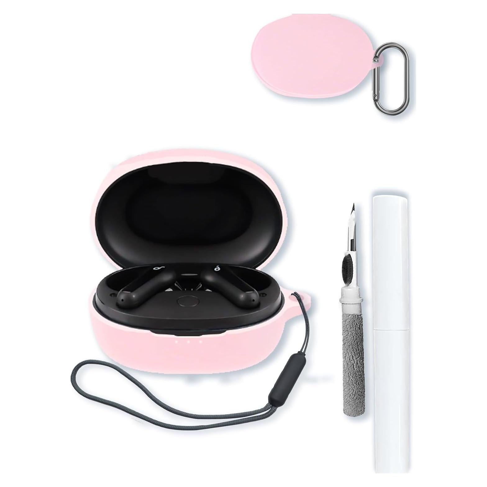 Funda de Silicona Rosa BOVUGAC para Auriculares Anker LIFE P2 mini