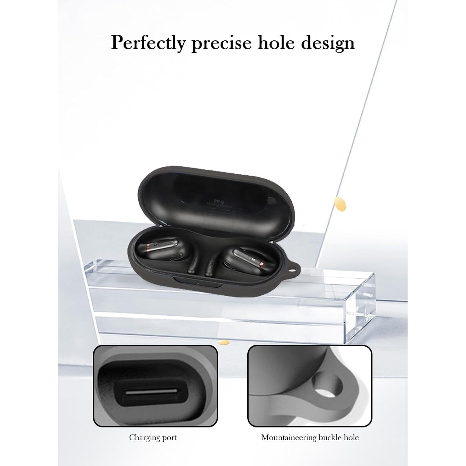 Funda de Silicona BOVUGAC para Auriculares Soundcore V30i - Negro