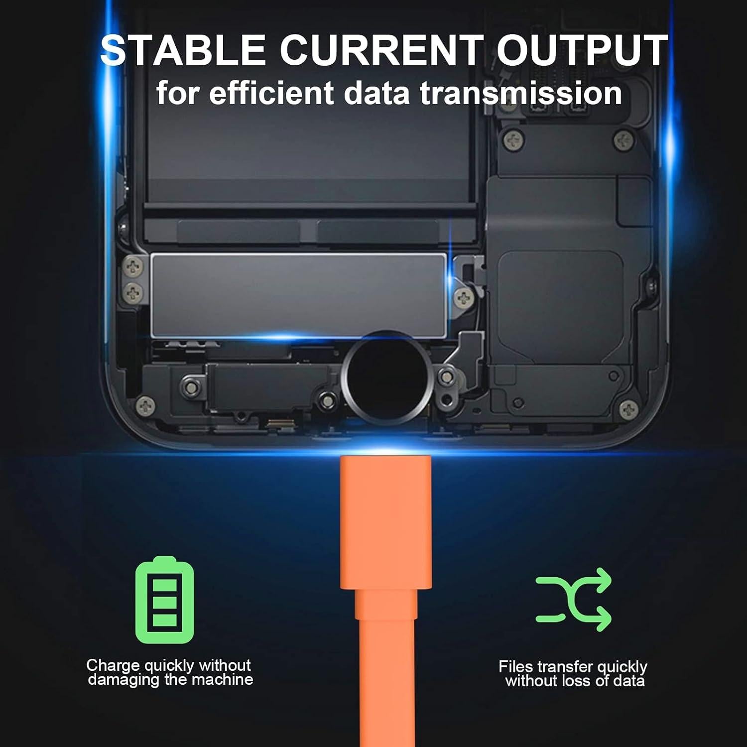 Cable de carga plano Type-C Arzweyk 100cm carga rápida