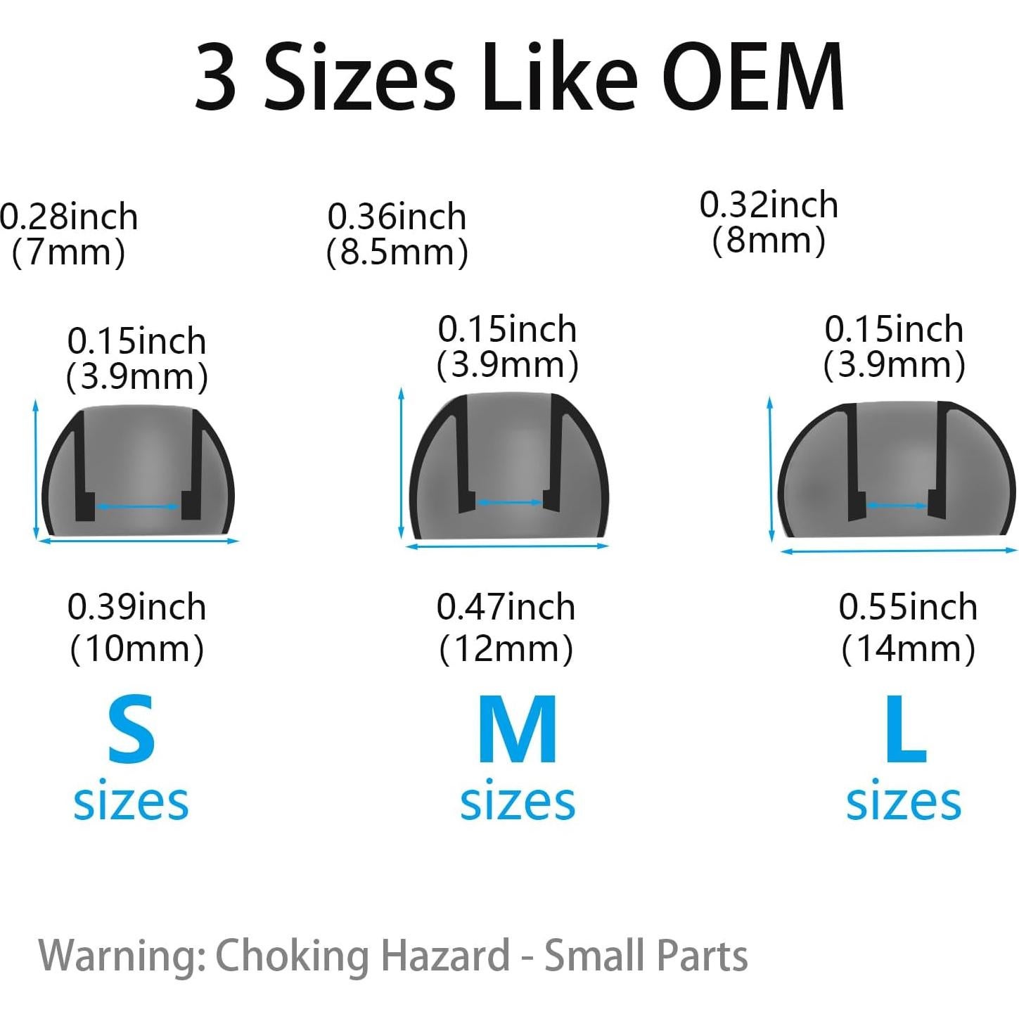 6 Pairs Puntas de Silicona para Auriculares Google Pixel Buds Pro S/M/L