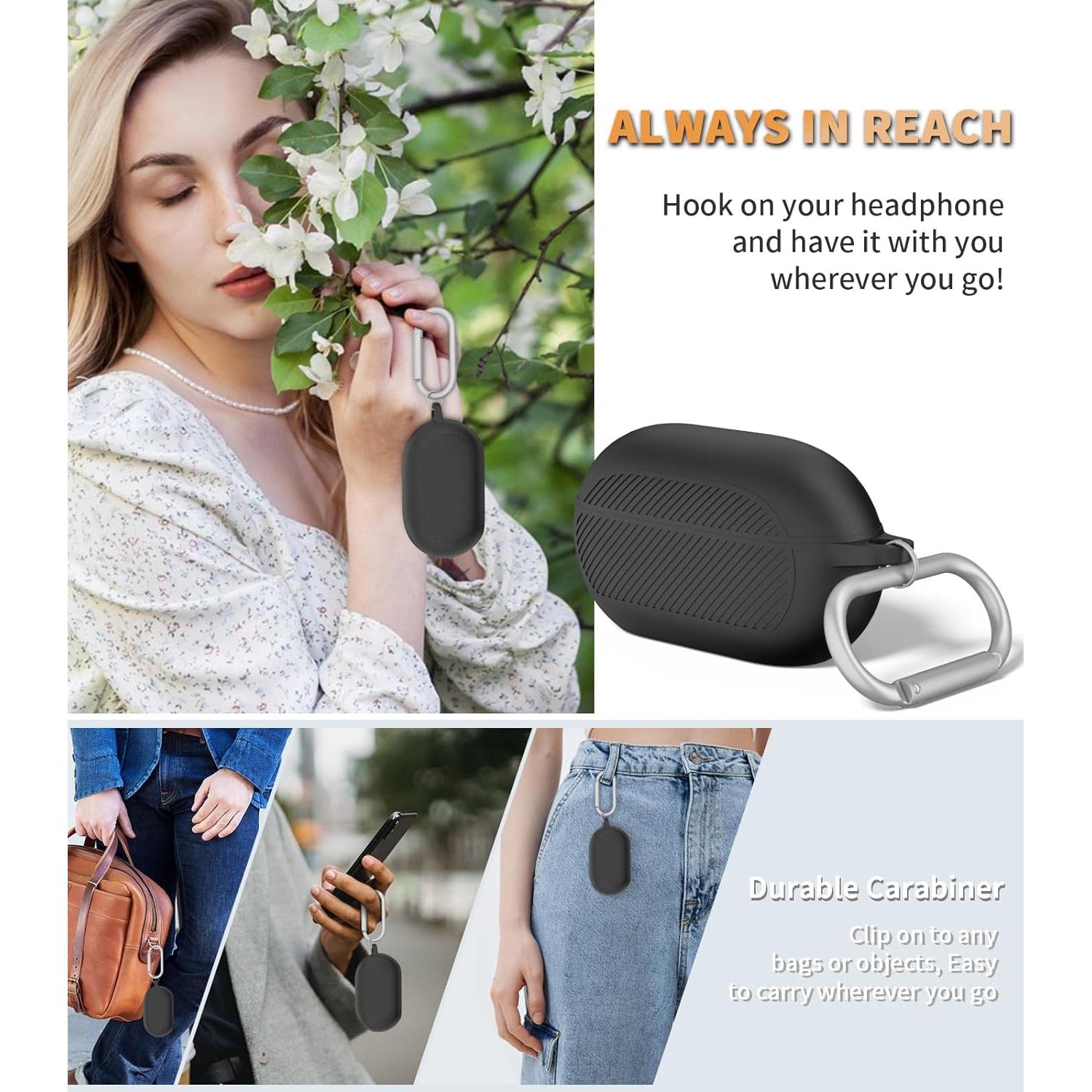 Funda de Silicona WADVCU para Beats Solo Buds - Negro