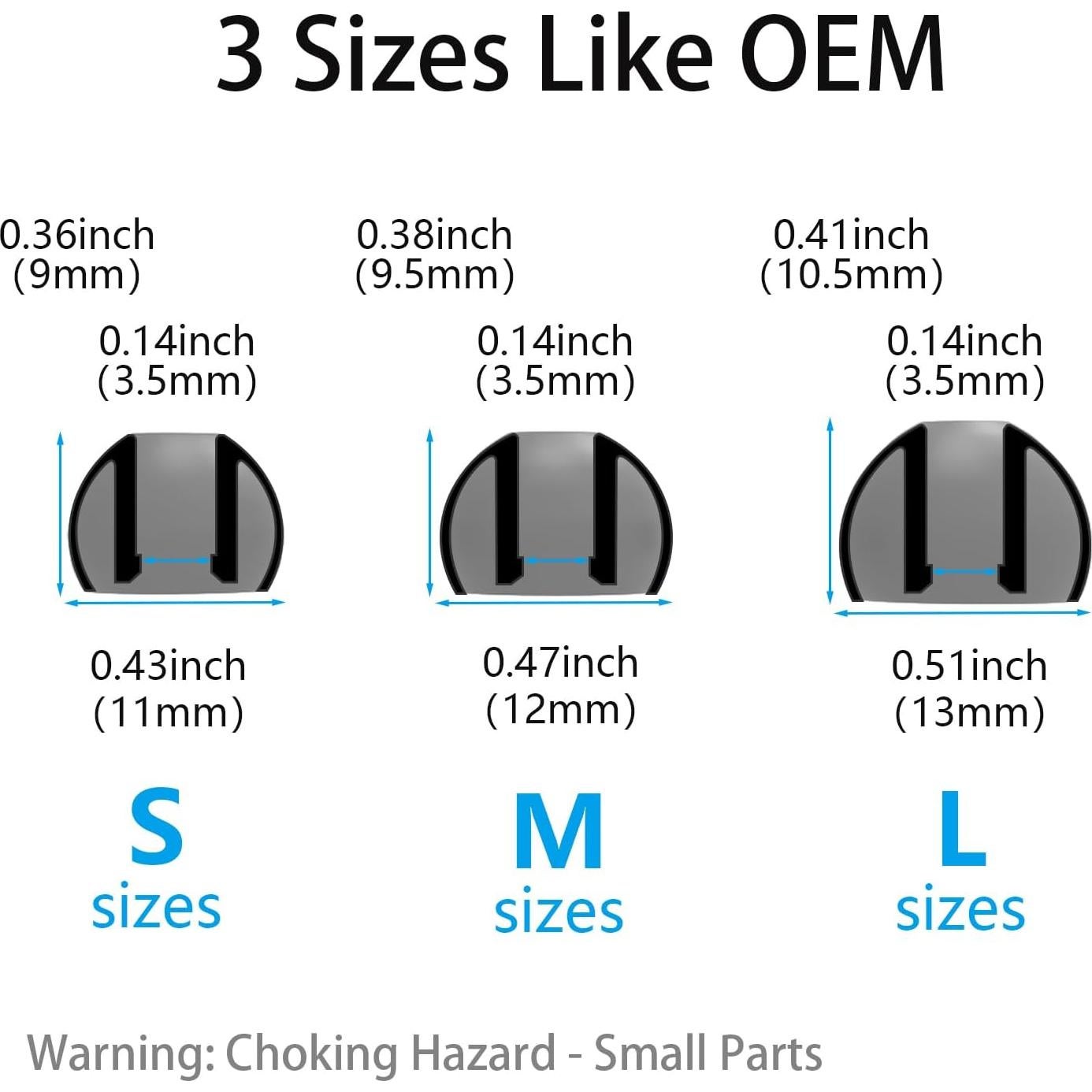 Replacement Earbud Tips Compatible with Google Pixel Buds Pro/Pro 2/Buds A-Series True Wireless Earbuds, Silicone Ear Tips, Fits in Case, S/M/L 6 Pairs, with 3-in-1 Cleaner Kit