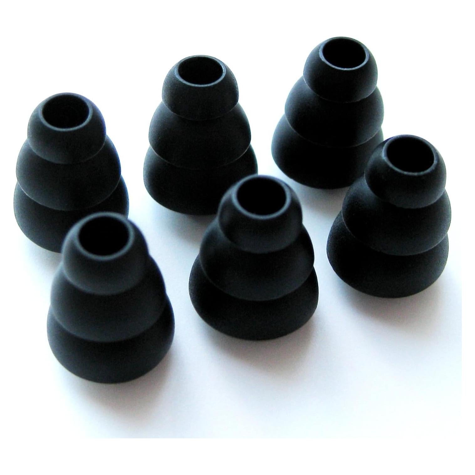 6 Puntas de Oído Negras Suaves NICKSTON para Auriculares