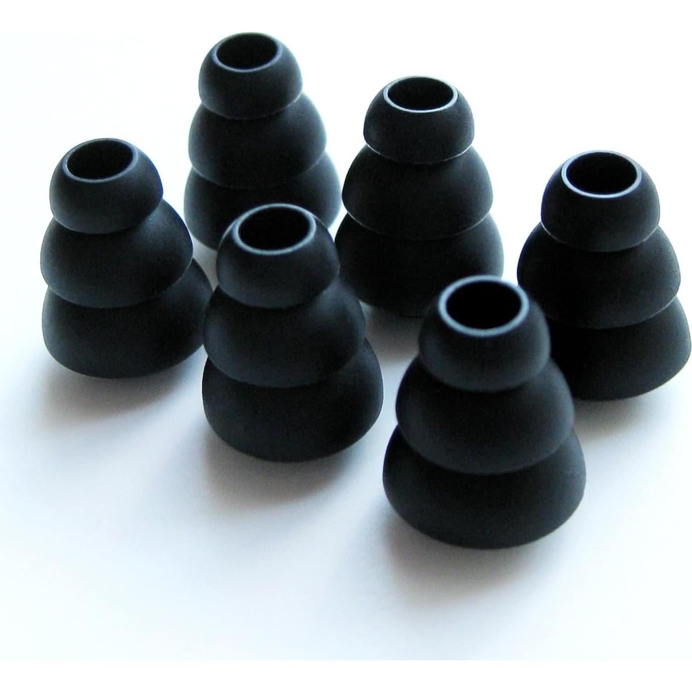 6 Puntas de Oído Negras Suaves NICKSTON para Auriculares