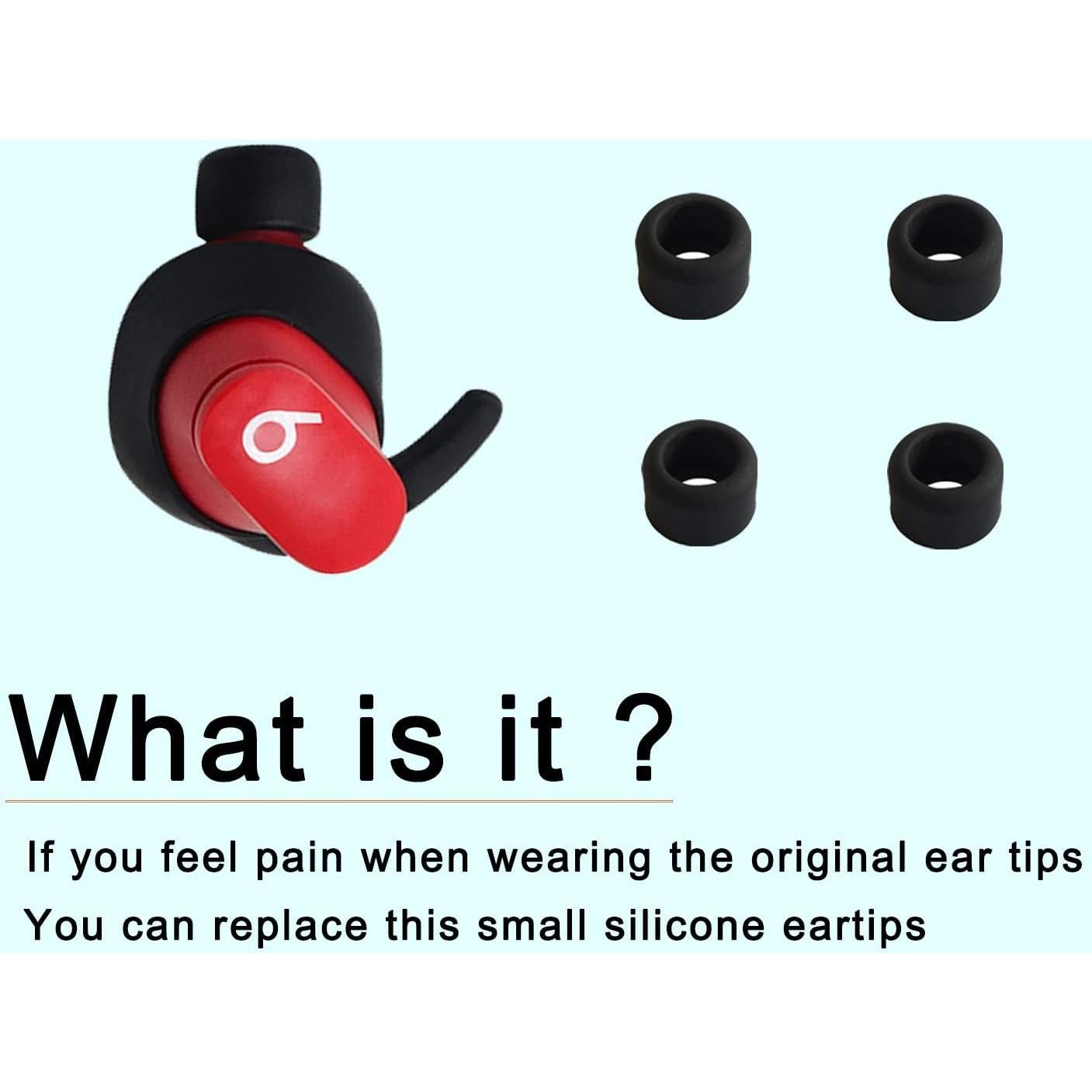 Ganchos y consejos de oído de silicona para Beats Studio Buds