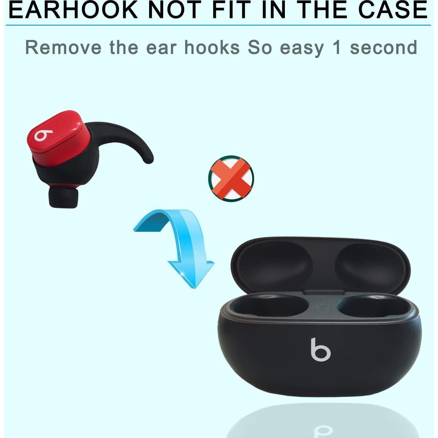 Ganchos y consejos de oído de silicona para Beats Studio Buds