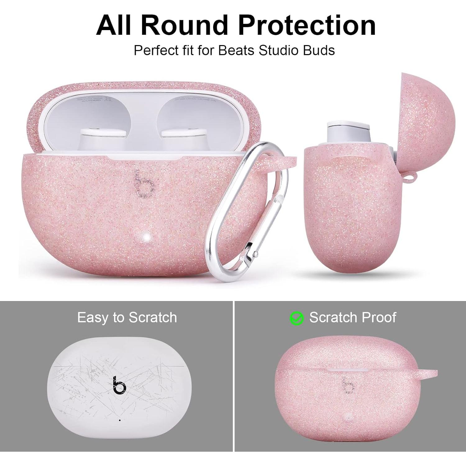 Funda de Silicona AIRSPO para Beats Studio Buds 2021 - Oro Rosa