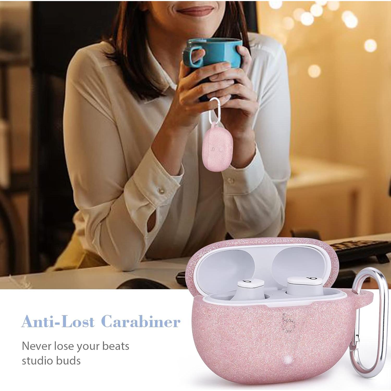 Funda de Silicona AIRSPO para Beats Studio Buds 2021 - Oro Rosa