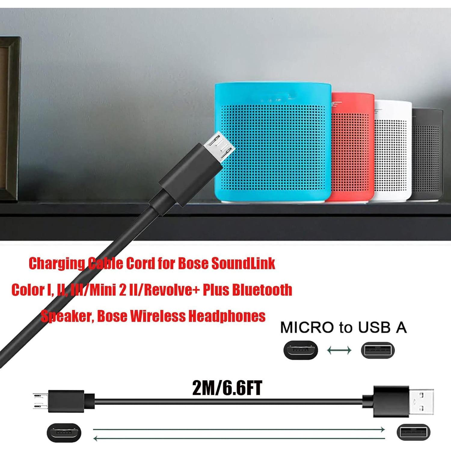 Cable de carga micro USB 2m Tobysome para altavoces Bose