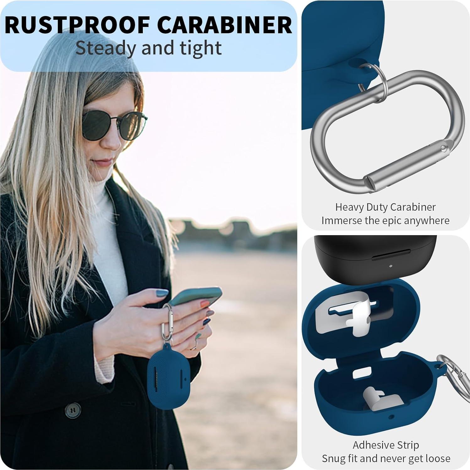 Funda de silicona para auriculares Bose QuietComfort 2024 azul