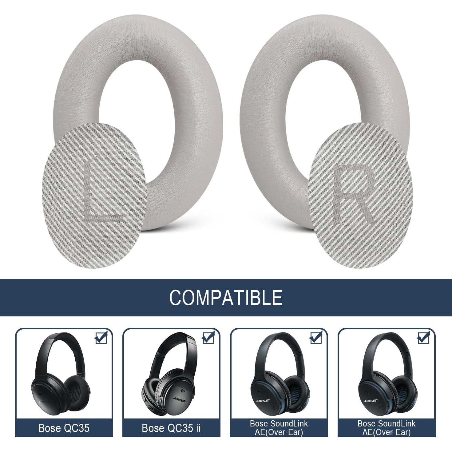Almohadillas de Reemplazo GEVO para Auriculares Bose QC35 - Espuma de Memoria Duradera