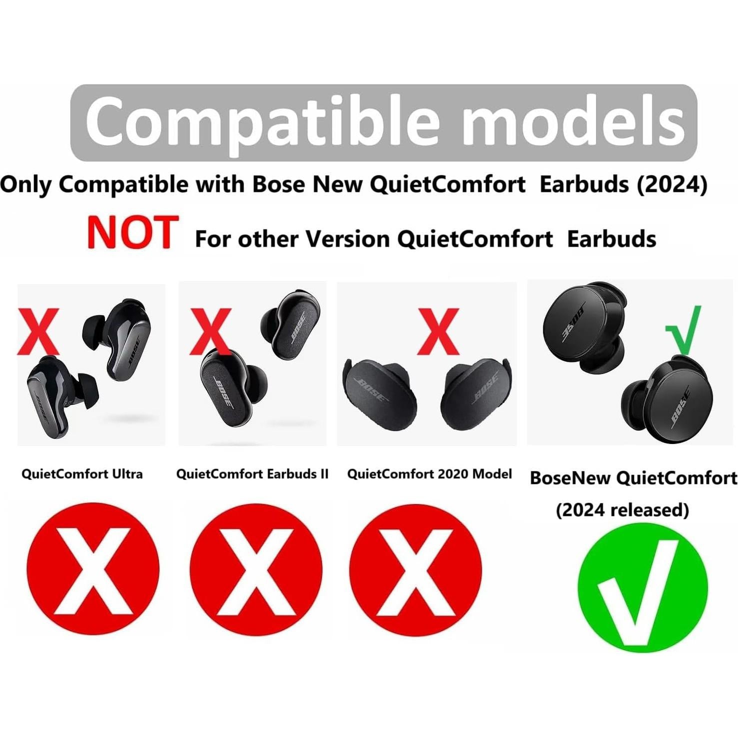 Consejos de Silicona para Auriculares Bose QuietComfort 2024 - 6 Pares S/M/L