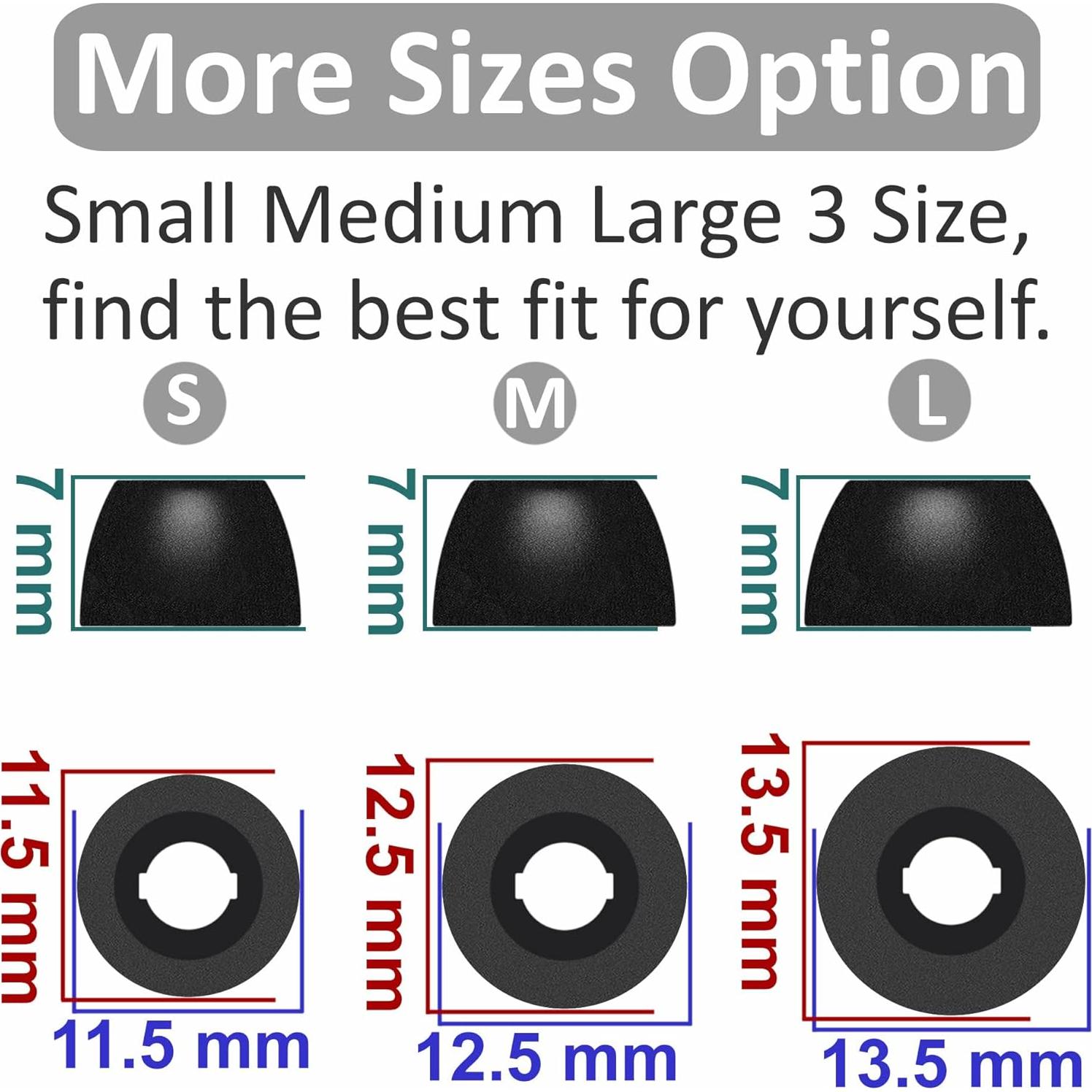 Consejos de Espuma de Memoria IiEXCEL para Bose QuietComfort II S/M/L